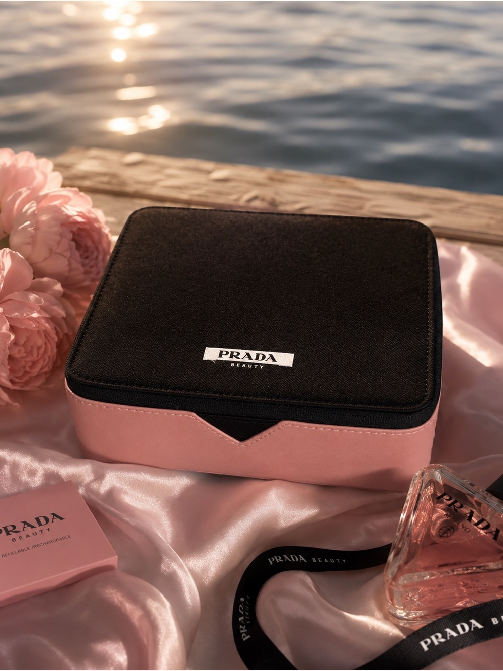 Prada Beauty Paradox Black/Pink Travel Cosmetic Case